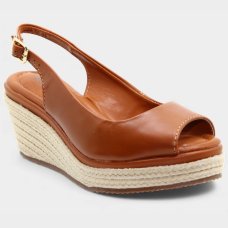 Sandália Anabela Bottero Botluana Feminina - Caramelo