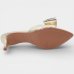 Tamanco Casteliê Intense Salto Fino Laço Feminino - Dourado