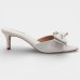 Tamanco Casteliê Intense Salto Fino Laço Feminino - Off White