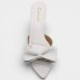 Tamanco Casteliê Intense Salto Fino Laço Feminino - Off White