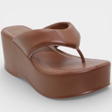 Tamanco Anabela Casteliê Ava Feminino - Marrom Tamanco Anabela Casteliê Ava Feminino - Marrom