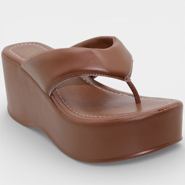 Tamanco Anabela Casteliê Ava Feminino - Marrom