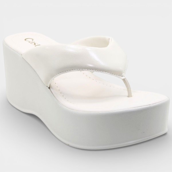 Tamanco Anabela Casteliê Intense Feminino - Off White