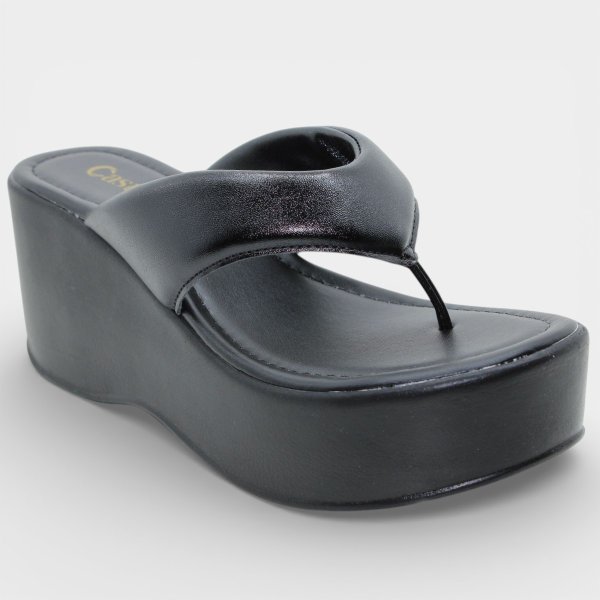 Tamanco Anabela Casteliê Sara Feminino - Preto