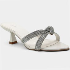 Tamanco Casteliê Detalhe Nó Feminino - Off White