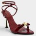 Sandália Casteliê Detalhe Laço Salto Fino Feminina - Vermelho