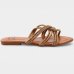 Rasteira Casteliê Slide Strass Feminina - Marrom