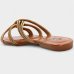 Rasteira Casteliê Slide Strass Feminina - Marrom
