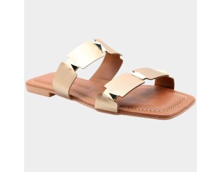 Rasteira Cia do Porto Spikes Fosco Feminina - Bronze Rasteira Cia do Porto Spikes Fosco Feminina - Bronze