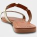 Rasteira Cia do Porto Spikes Fosco Feminina - Dourado