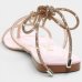 Rasteira Cia do Porto Amarração Tiras Strass Feminina - Rosa Claro Rasteira Cia do Porto Amarração Tiras Strass Feminina - Rosa Claro