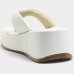 Tamanco Anabela Cia do Porto Tira Acolchoada Feminino - Off White
