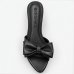 Tamanco Cia do Porto Elegance Salto Fino Laço Feminino - Preto
