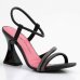 Sandália Dakota Salto Taça Strass Feminina - Preto