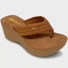 Tamanco Anabela Dijean Plataforma Feminino - Caramelo Tamanco Anabela Dijean Plataforma Feminino - Caramelo