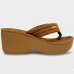 Tamanco Anabela Dijean Plataforma Feminino - Caramelo