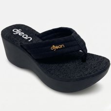 Tamanco Anabela Dijean Plataforma Feminino - Preto Tamanco Anabela Dijean Plataforma Feminino - Preto