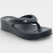 Tamanco Dijean Anatômico Brilho Feminino - Preto