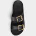 Papete Plataforma Zaxy Partner Air Fivelas Feminina - Preto