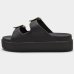 Papete Plataforma Zaxy Partner Air Fivelas Feminina - Preto