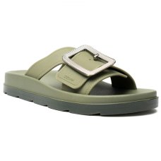 Rasteira Zaxy Vibe Fivela Feminina - Verde