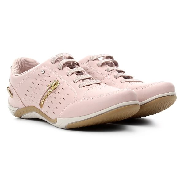 Tênis Kolosh Zíper Lateral Feminino - Rosa