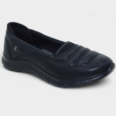 Slip On Kolosh Nobuck Plataforma Feminino - Preto