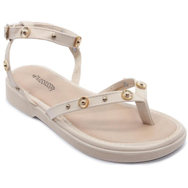 Sandália Mississipi Apliques Feminino - Off White