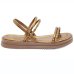 Sandália Mississipi Flatform Strass Feminino - Cobre