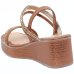 Sandália Anabela Mississipi Strass Feminino - Caramelo