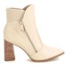 Bota Cano Curto Mississipi Salto Grosso Feminina - Creme