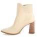 Bota Cano Curto Mississipi Salto Grosso Feminina - Creme