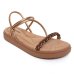 Rasteira Mississipi Flatform Metalizada Calce Fácil - Rose