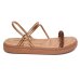 Rasteira Mississipi Flatform Metalizada Calce Fácil - Rose