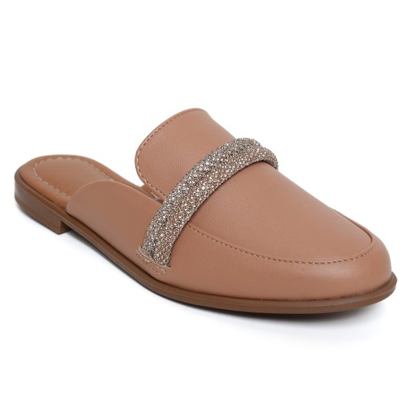 Mule Vizzano Com Brilho Feminino - Nude