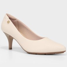 Scarpin Modare Salto Fino - Creme