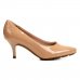 Scarpin Modare Salto Médio Verniz Feminino - Bege