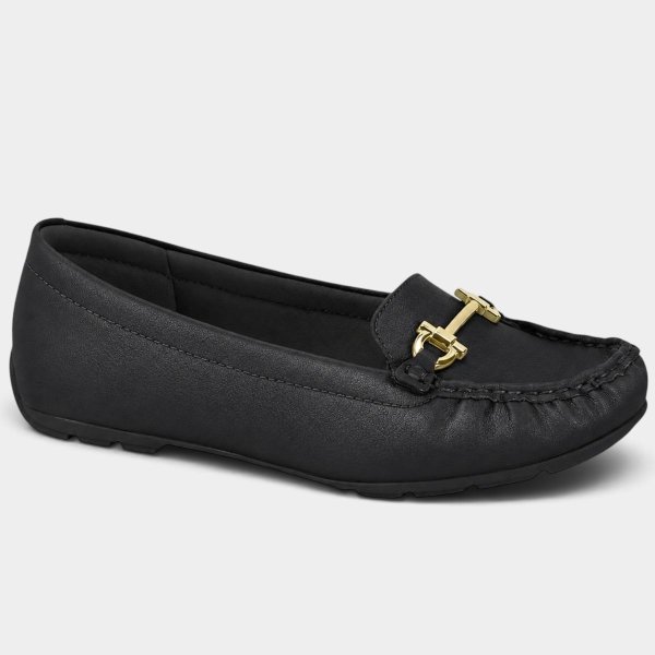Mocassim Modare Ultraconforto Casual Feminino - Preto