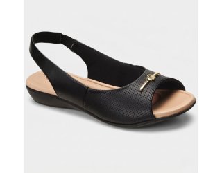 Tamanco Modare UltraConforto Strech Feminino - Preto