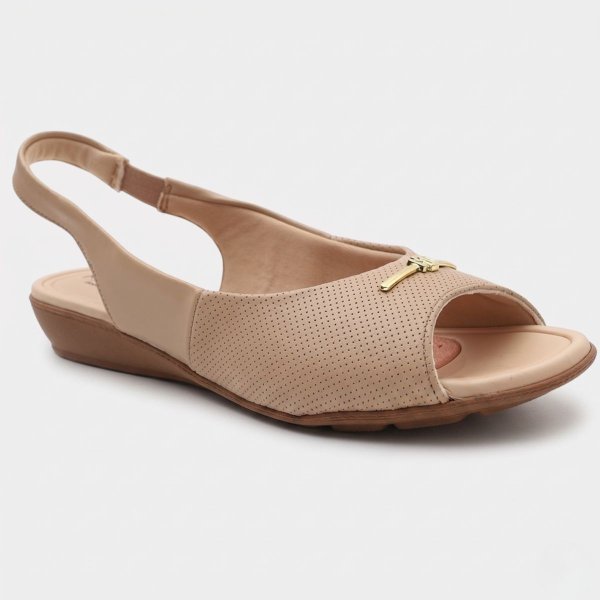 Tamanco Modare UltraConforto Strech Feminino - Bege