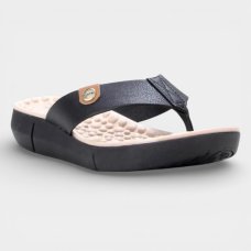 Chinelo Modare Floater Confort Flex Feminino - Preto e Bege