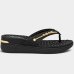Tamanco de Dedo Modare Apliques Metal - Preto