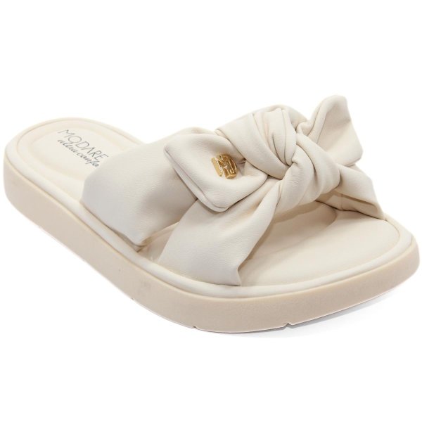 Chinelo Modare Ultraconforto Ortopédico Laço Feminino - Creme