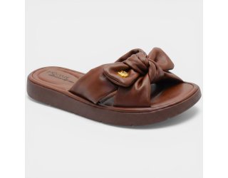 Chinelo Modare Ultraconforto Ortopédico Laço Feminino - Marrom Escuro