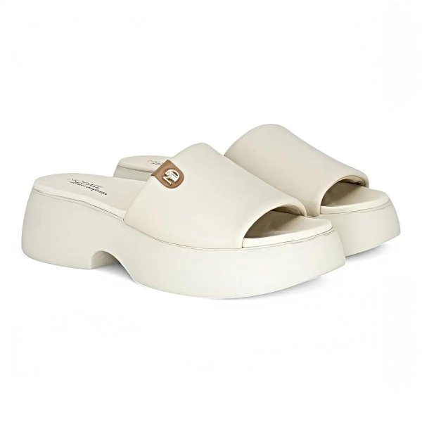 Tamanco Modare Plataforma Feminino - Creme