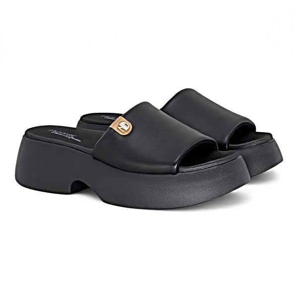 Tamanco Modare Plataforma Feminino - Preto