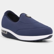 Tênis Slip On Modare Liso Feminino - Marinho e Branco