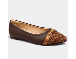 Sapatilha Modare Bico Fino Bicolor Feminina - Marrom Sapatilha Modare Bico Fino Bicolor Feminina - Marrom