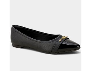 Sapatilha Modare Bico Fino Bicolor Feminina - Preto Sapatilha Modare Bico Fino Bicolor Feminina - Preto