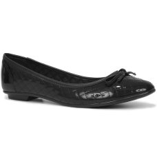 Sapatilha Moleca Bico Redondo Matelassê Feminina - Preto